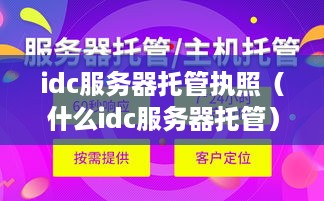 idc服务器托管执照（什么idc服务器托管）