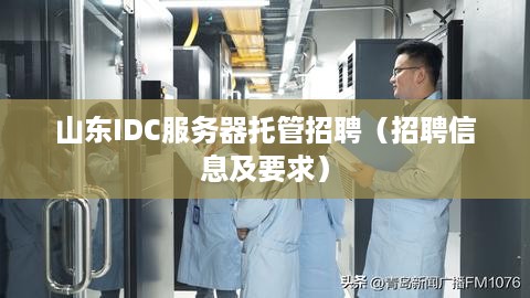 山东IDC服务器托管招聘（招聘信息及要求）