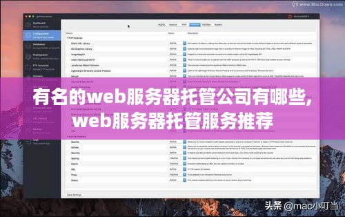 有名的web服务器托管公司有哪些,web服务器托管服务推荐
