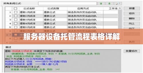 服务器设备托管流程表格详解