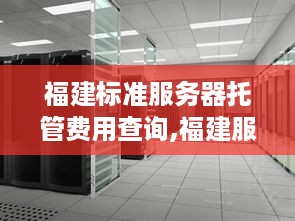 福建标准服务器托管费用查询,福建服务器托管价格对比