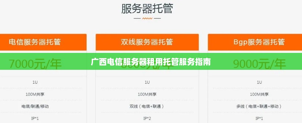 广西电信服务器租用托管服务指南