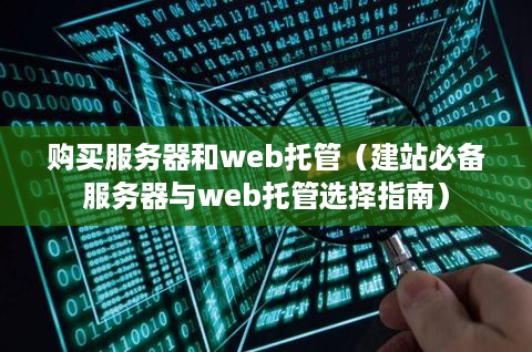 购买服务器和web托管（建站必备服务器与web托管选择指南）