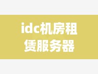 idc机房租赁服务器托管服务详解
