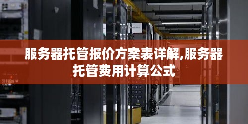 服务器托管报价方案表详解,服务器托管费用计算公式