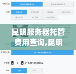 昆明服务器托管费用查询,昆明服务器托管价格参考