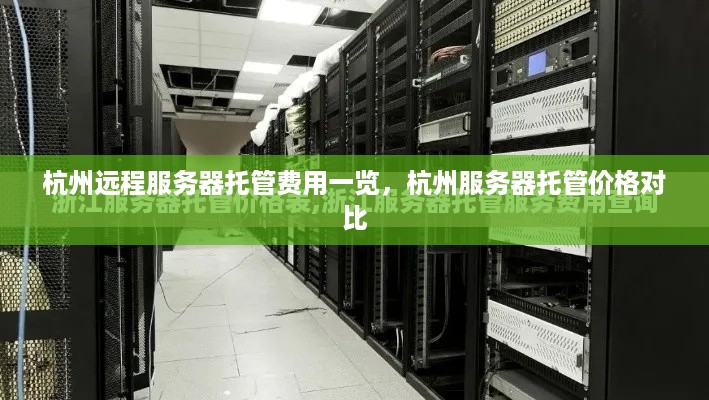 杭州远程服务器托管费用一览，杭州服务器托管价格对比
