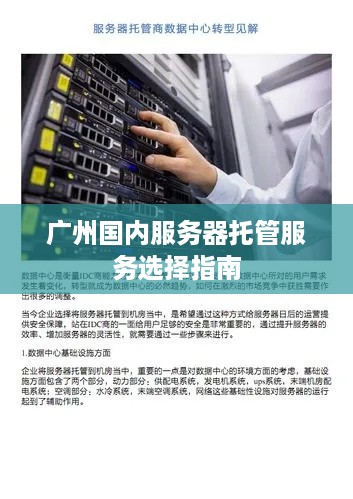广州国内服务器托管服务选择指南