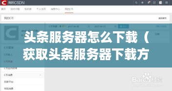 头条服务器怎么下载（获取头条服务器下载方法）
