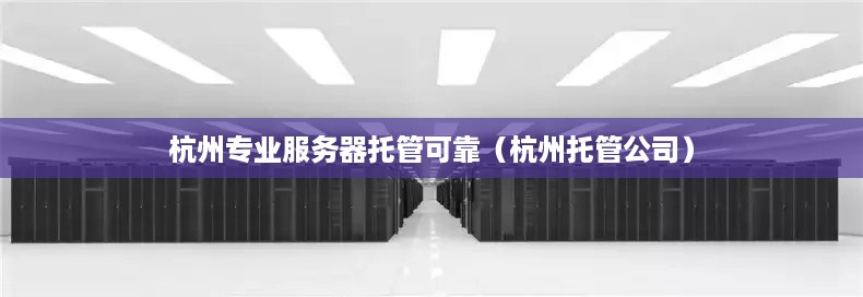杭州专业服务器托管可靠（杭州托管公司）