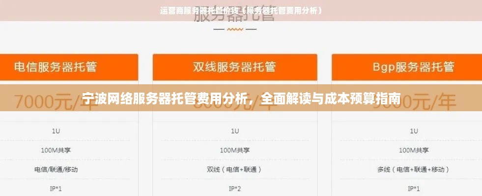 宁波网络服务器托管费用分析，全面解读与成本预算指南