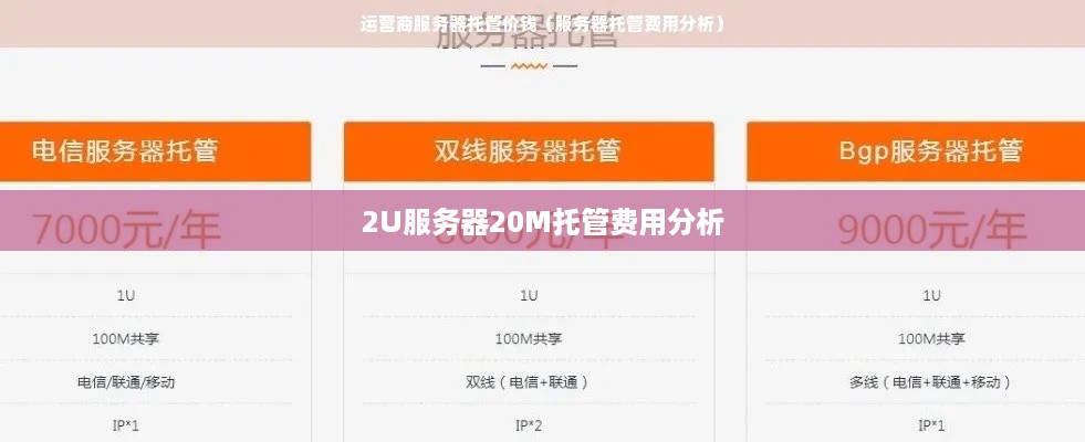 2U服务器20M托管费用分析