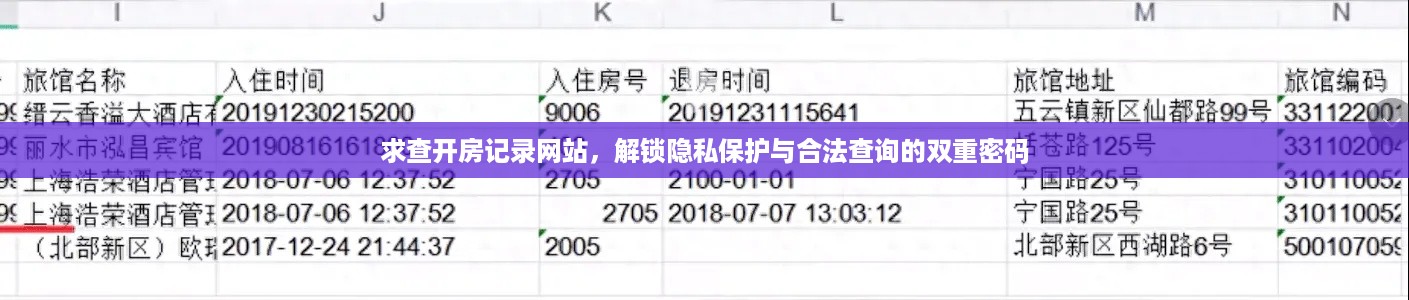 求查开房记录网站，解锁隐私保护与合法查询的双重密码