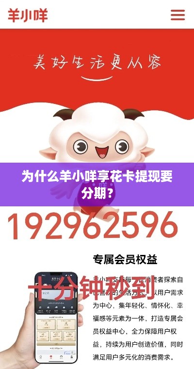 为什么羊小咩享花卡提现要分期？