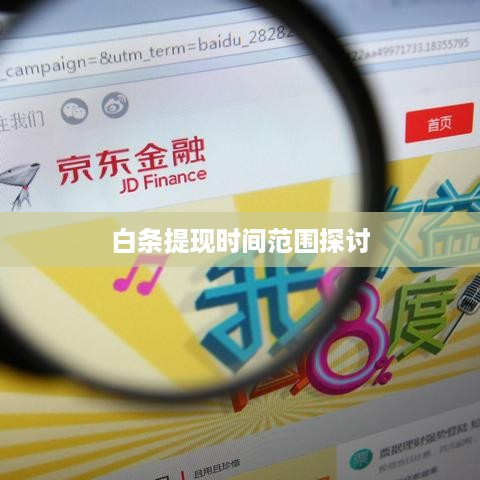 白条提现时间范围探讨