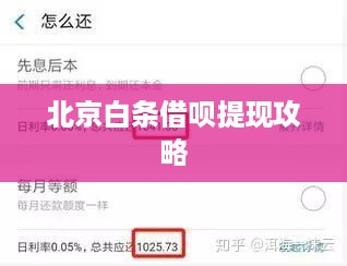 北京白条借呗提现攻略
