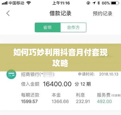 如何巧妙利用抖音月付套现攻略