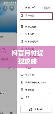 抖音月付提现攻略