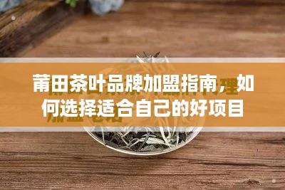 莆田茶叶品牌加盟指南，如何选择适合自己的好项目