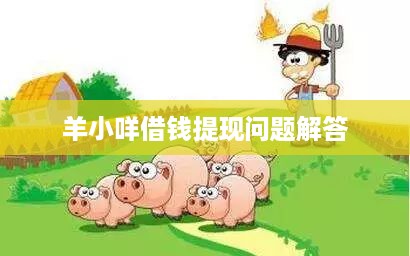 羊小咩借钱提现问题解答