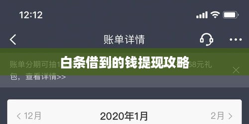 白条借到的钱提现攻略