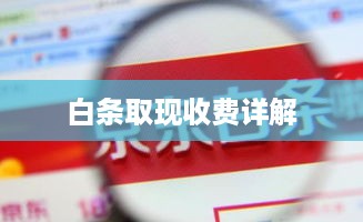 白条取现收费详解