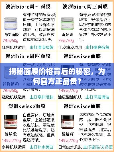 揭秘面膜价格背后的秘密，为何官方正品贵？