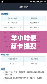 羊小咩便荔卡提现转入余额宝