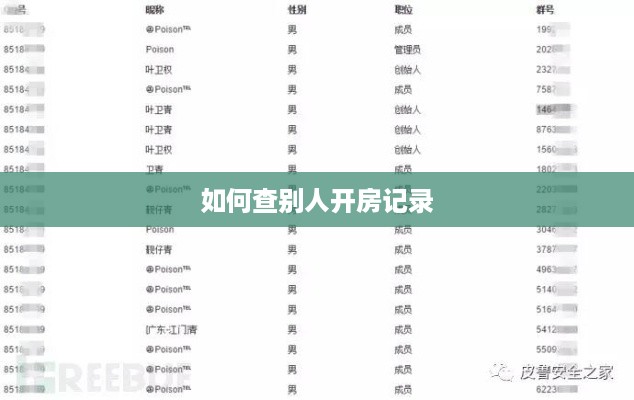 如何查别人开房记录