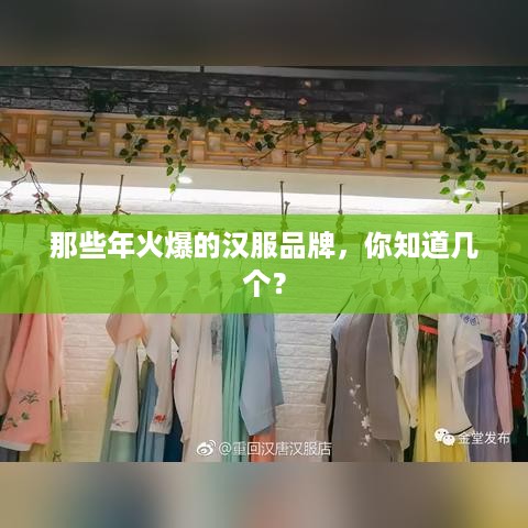 那些年火爆的汉服品牌，你知道几个？