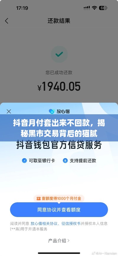 抖音月付套出来不回款，揭秘黑市交易背后的猫腻