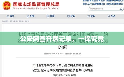 公安网查开房记录，一探究竟