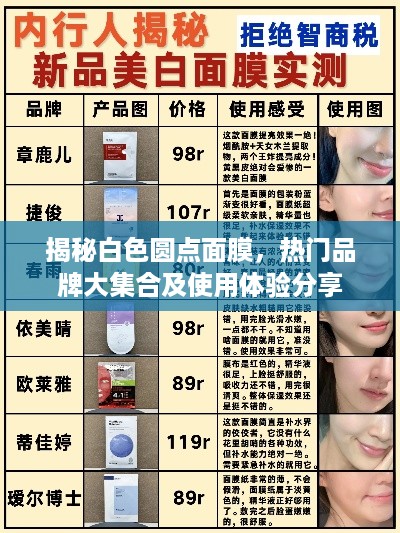 揭秘白色圆点面膜，热门品牌大集合及使用体验分享