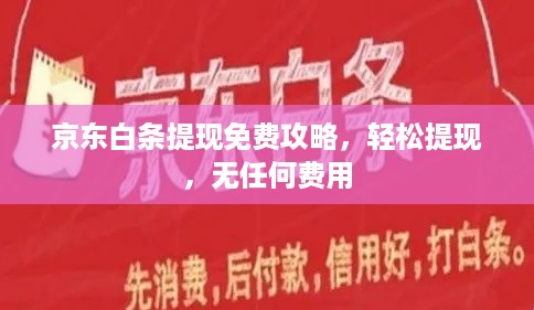 京东白条提现免费攻略，轻松提现，无任何费用