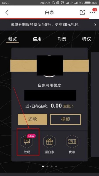 白条提现与转帐一探究竟