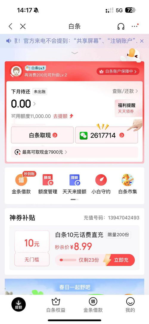 京东白条取现攻略，轻松操作，快速提现