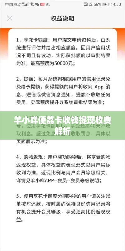 羊小咩便荔卡收钱提现收费解析