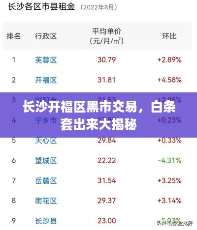 长沙开福区黑市交易，白条套出来大揭秘