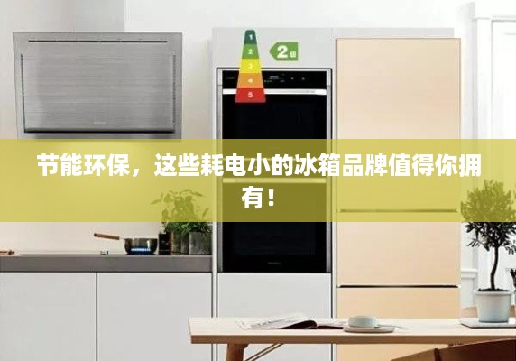 节能环保，这些耗电小的冰箱品牌值得你拥有！