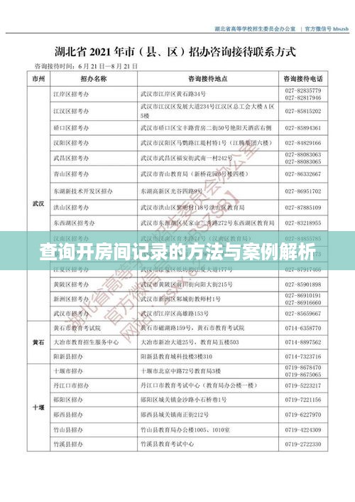 查询开房间记录的方法与案例解析