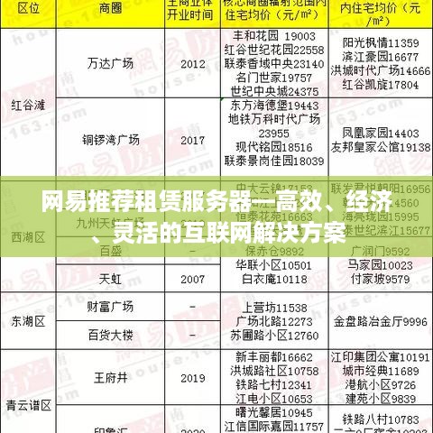 网易推荐租赁服务器—高效、经济、灵活的互联网解决方案