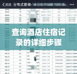 查询酒店住宿记录的详细步骤
