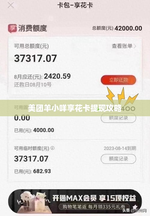 美团羊小咩享花卡提现攻略
