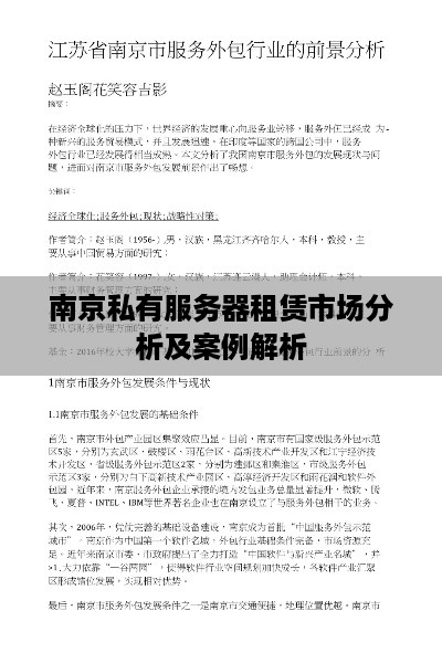 南京私有服务器租赁市场分析及案例解析