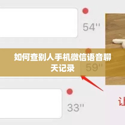 如何查别人手机微信语音聊天记录