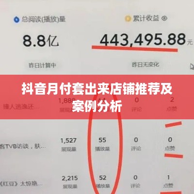抖音月付套出来店铺推荐及案例分析