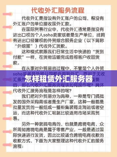 怎样租赁外汇服务器