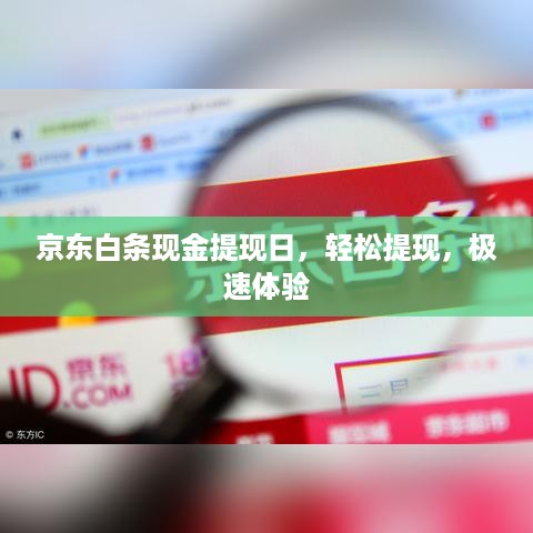 京东白条现金提现日，轻松提现，极速体验