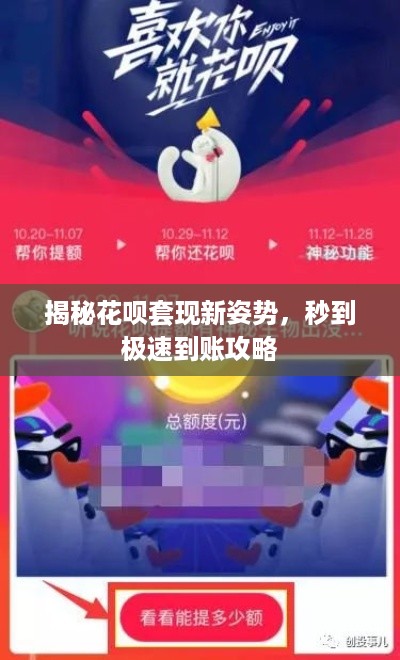 揭秘花呗套现新姿势，秒到极速到账攻略
