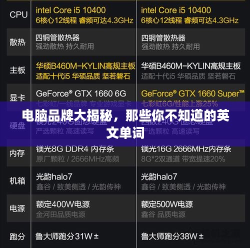 电脑品牌大揭秘，那些你不知道的英文单词